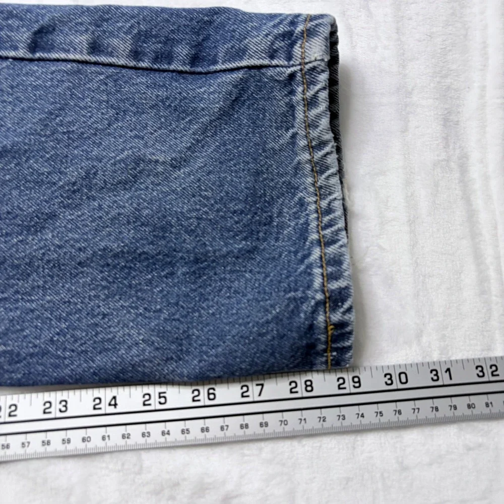 Levi's‎ 505 Regular Fit Jeans Blue Distressed Straight Leg Denim W34 L30